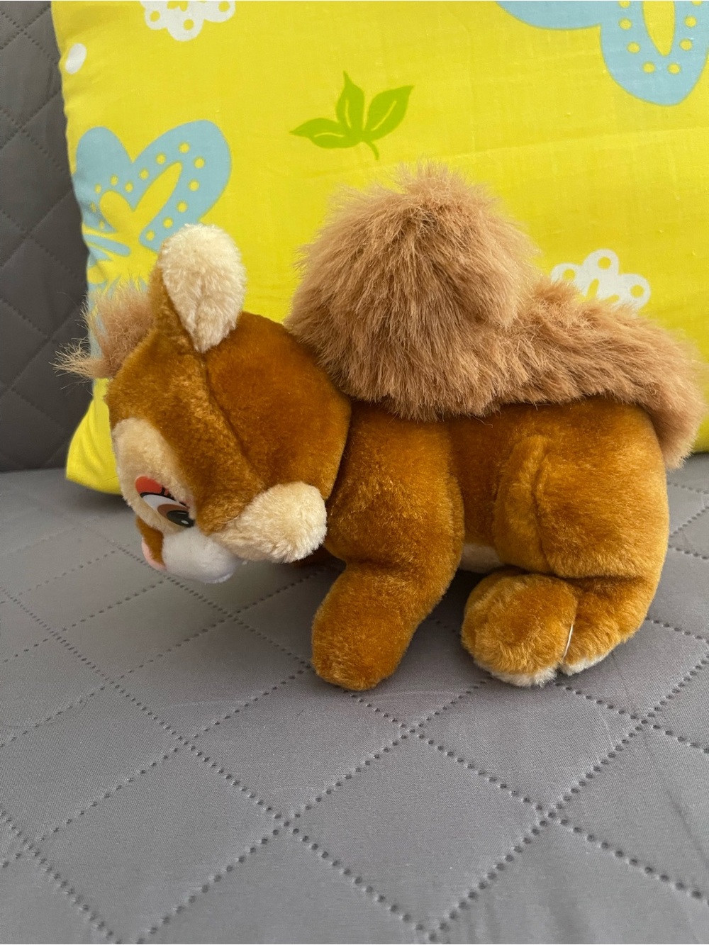 Cute Brown and Cream Chipmunk Plush Toy with Pink Nose - Picture 9 of 10